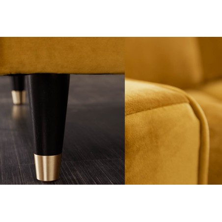 Canapé d'angle COZY VELVET 260cm Velours Moutarde