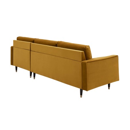 Canapé d'angle COZY VELVET 260cm Velours Moutarde