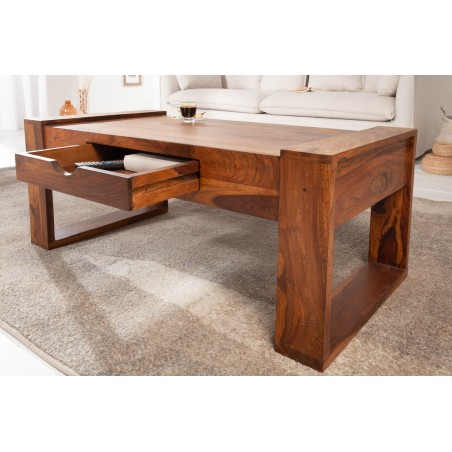 Table basse BIG MARKANT 100cm sheesham massif naturel