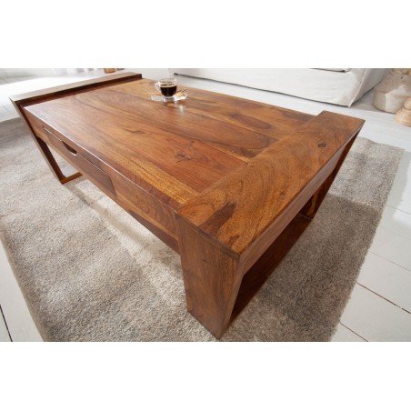Table basse BIG MARKANT 100cm sheesham massif naturel
