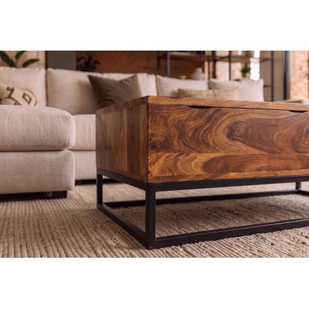 Table basse MAKASSAR FUNCTION sheesham massif relevable