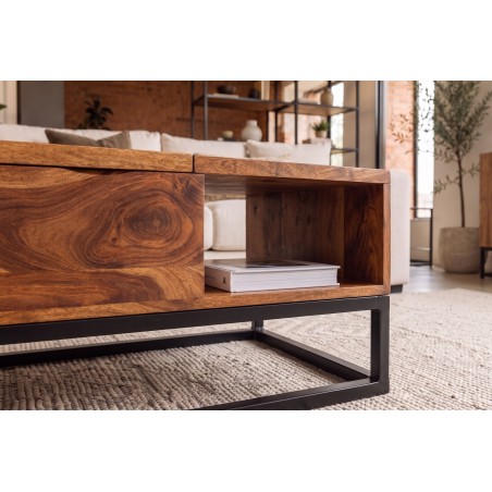 Table basse MAKASSAR FUNCTION sheesham massif relevable