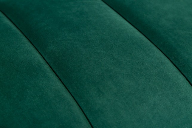 Canapé NOBLESSE 225cm Velours Vert Émeraude Pieds Dorés