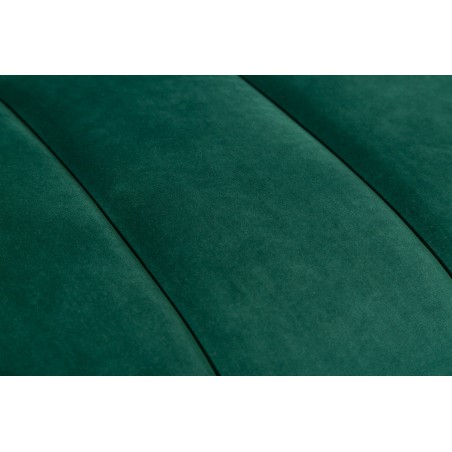 Canapé NOBLESSE 225cm Velours Vert Émeraude Pieds Dorés