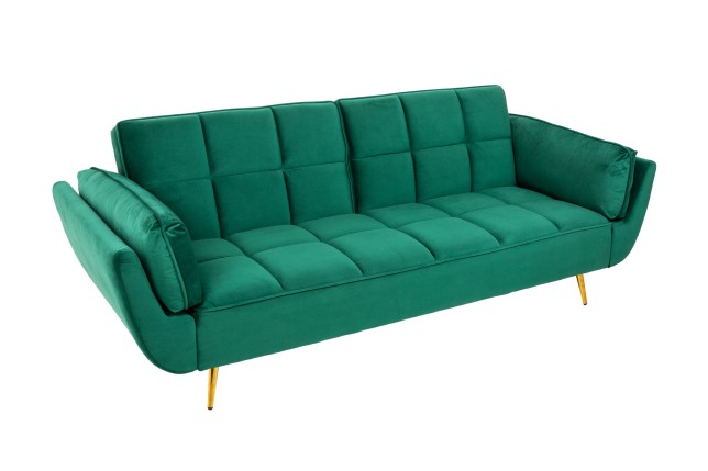 Canapé-lit BOUTIQUE 215cm velours vert émeraude