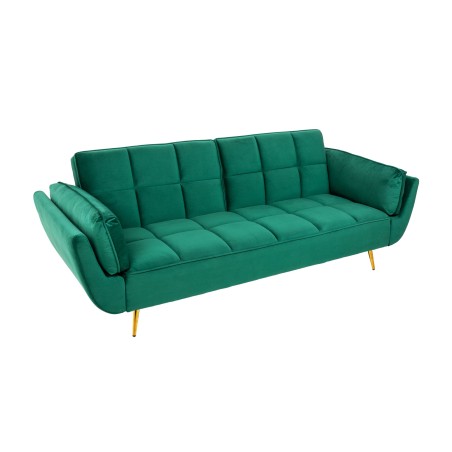 Canapé-lit BOUTIQUE 215cm velours vert émeraude