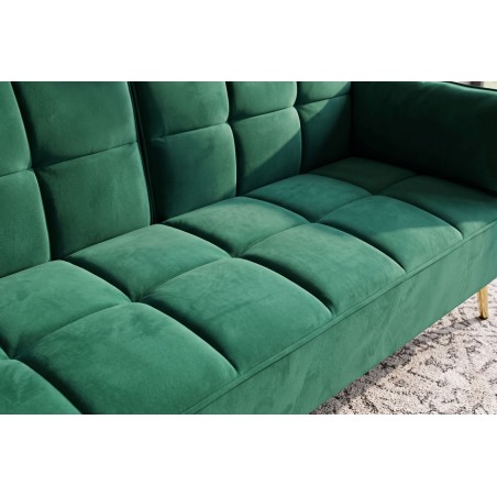 Canapé-lit BOUTIQUE 215cm velours vert émeraude