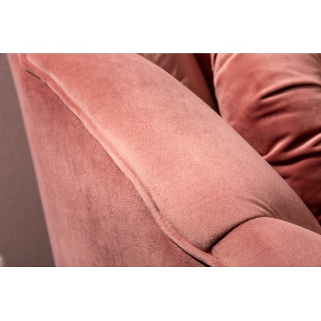 Canapé ARIELLE 220cm velours rose poudré
