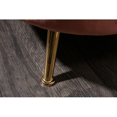 Canapé ARIELLE 220cm velours rose poudré
