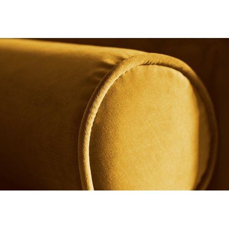 Canapé COZY VELVET 220cm 3 places velours jaune moutarde
