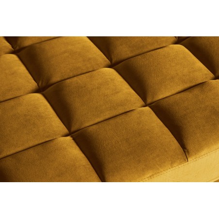 Canapé COZY VELVET 220cm 3 places velours jaune moutarde