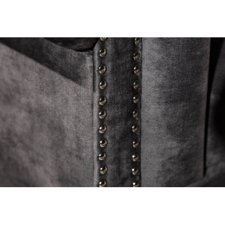 Canapé Chesterfield 205cm 3 places velours gris