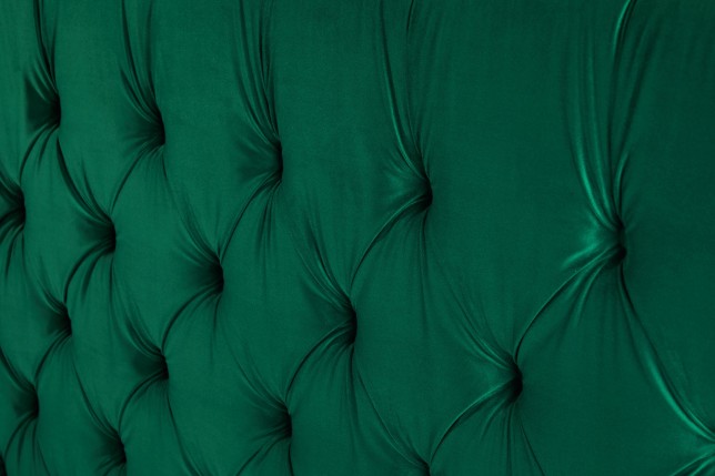 Lit PARIS CHESTERFIELD 180x200 velours vert foncé