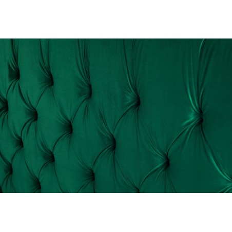 Lit PARIS CHESTERFIELD 180x200 velours vert foncé