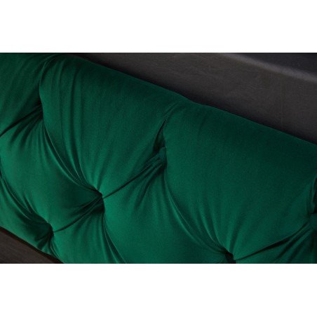 Lit PARIS CHESTERFIELD 180x200 velours vert foncé