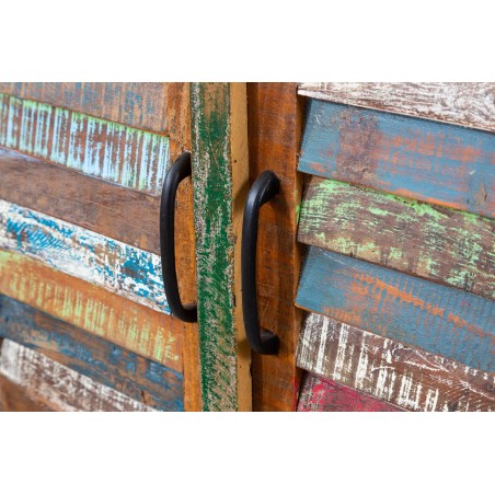 Buffet bas JAKARTA 160cm manguier blanchi et bois recyclé