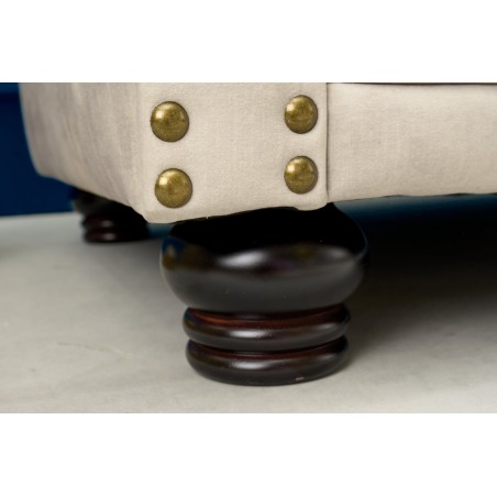 Canapé Chesterfield 2 places velours champagne 150cm