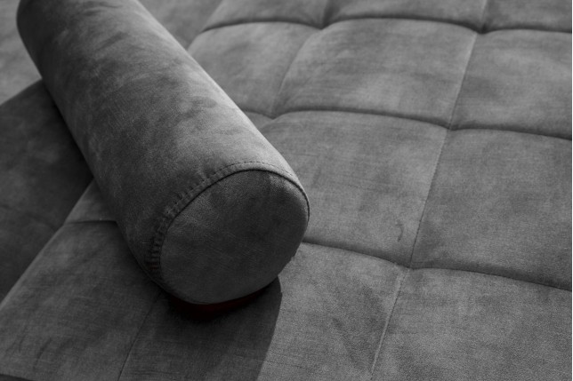 Canapé-lit COUTURE 200cm micro velours gris