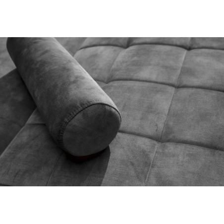 Canapé-lit COUTURE 200cm micro velours gris