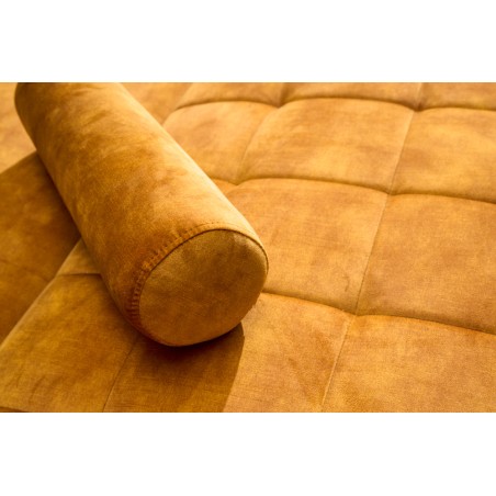 Canapé convertible COUTURE 200cm velours moutarde