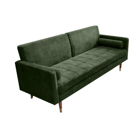 Canapé-lit COUTURE 200cm micro velours vert