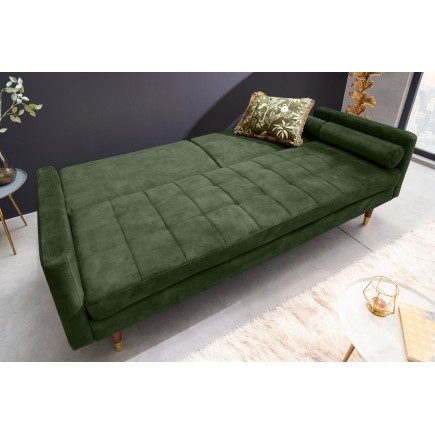 Canapé-lit COUTURE 200cm micro velours vert 2