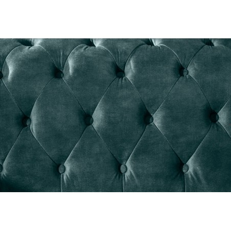 Canapé Chesterfield 3 places velours teal 205cm
