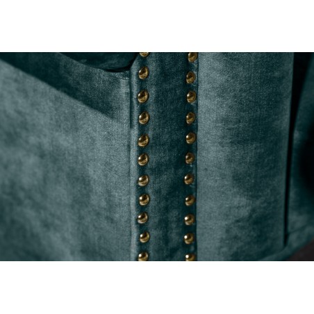 Canapé Chesterfield 3 places velours teal 205cm