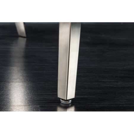 Banc canapé CASTLE DELUXE velours gris baroque 165cm