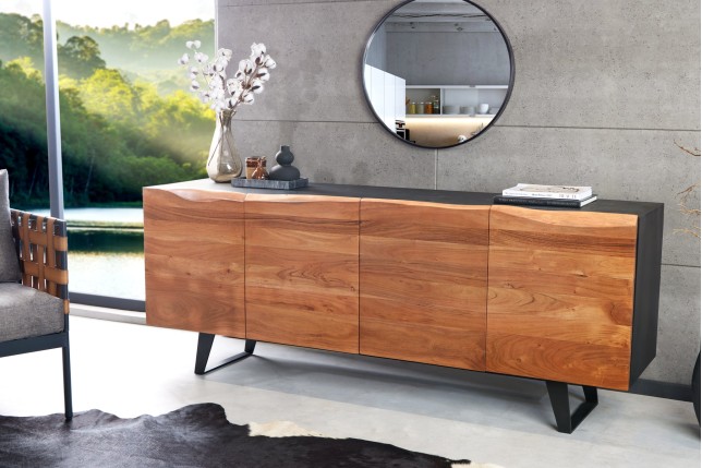 Buffet bas ORGANIC ARTWORK 180cm acacia massif