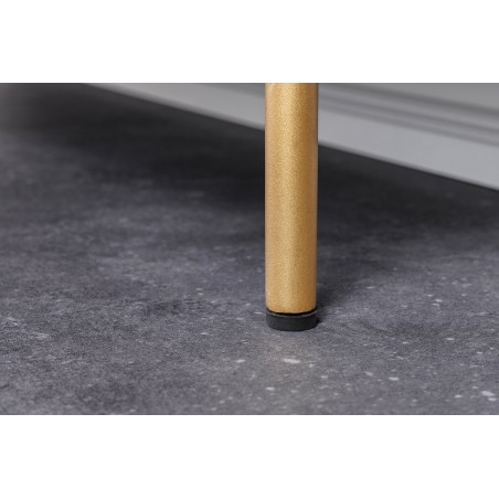 Buffet bas WAVE 160cm manguier noir pieds dorés