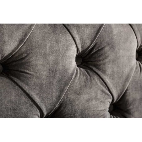 Lit Chesterfield PARIS 160x200 velours gris olive