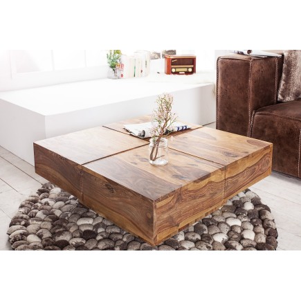 Table basse BOLT 70cm sheesham massif | Déco 2