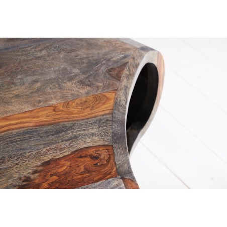 Table basse ORGANIC LIVING 70cm sheesham massif gris