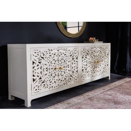 Buffet bas MARRAKECH 170cm manguier blanc