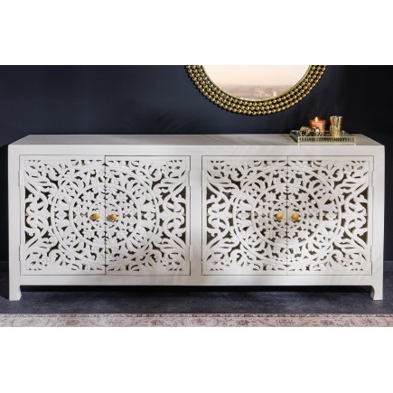 Buffet bas MARRAKECH 170cm manguier blanc 2