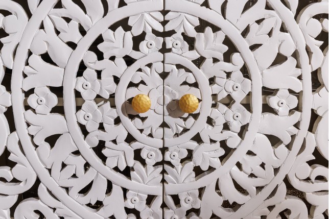 Buffet bas MARRAKECH 170cm manguier blanc