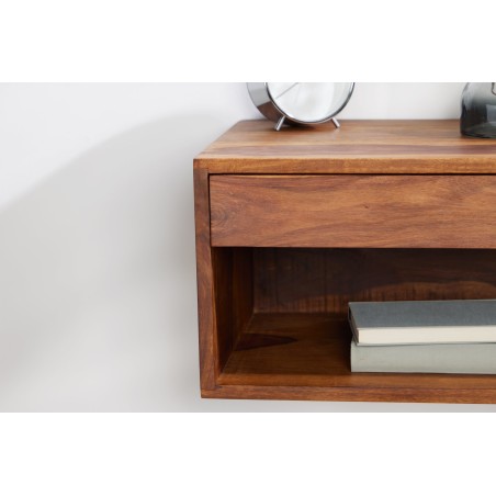 Table de chevet LAGOS 50cm suspendue en sheesham massif