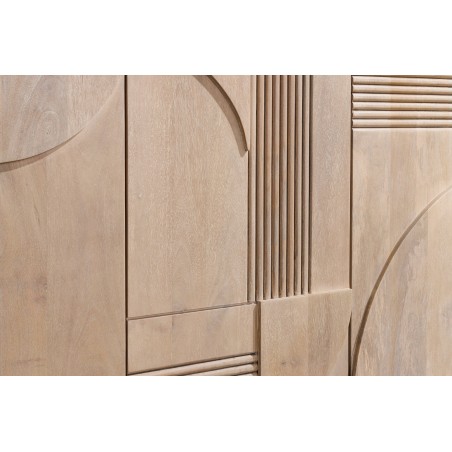 Buffet bas ART DECO 170cm manguier blanchi