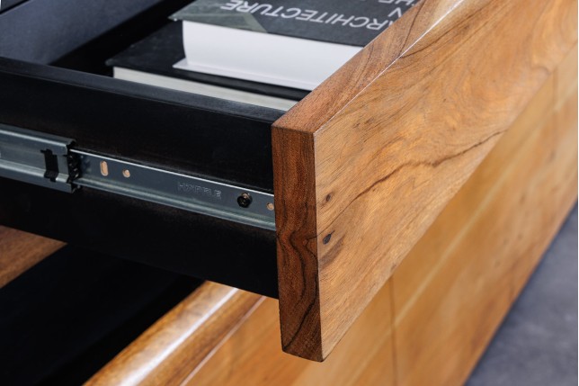 Buffet bas GRAND ACACIA 180cm bois massif LED | Déco