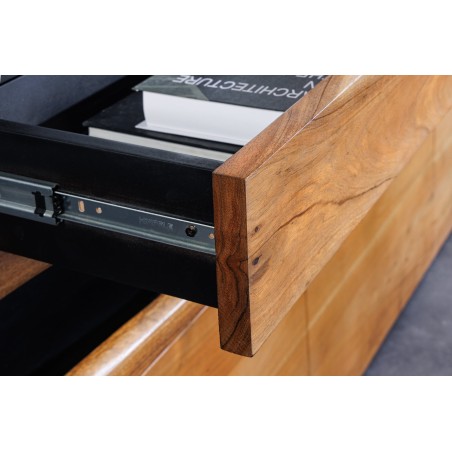 Buffet bas GRAND ACACIA 180cm bois massif LED | Déco