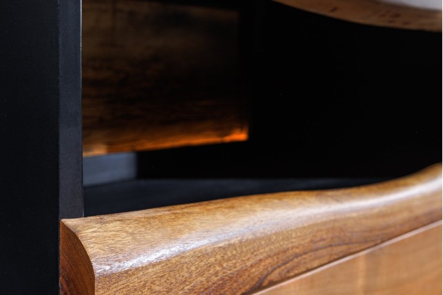 Buffet bas GRAND ACACIA 180cm bois massif LED | Déco