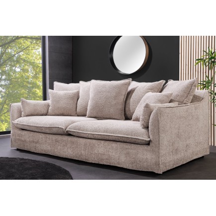 Canapé HEAVEN 3 places bouclé champagne beige 200cm 2