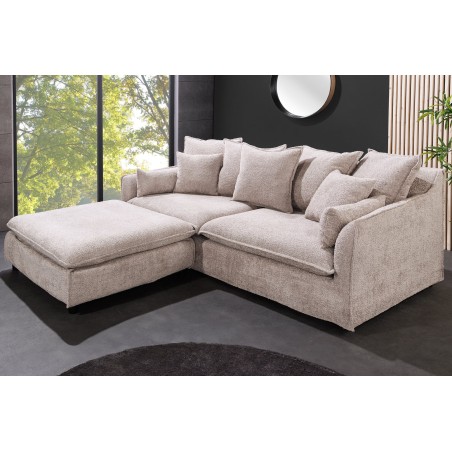 Canapé HEAVEN 3 places bouclé champagne beige 200cm