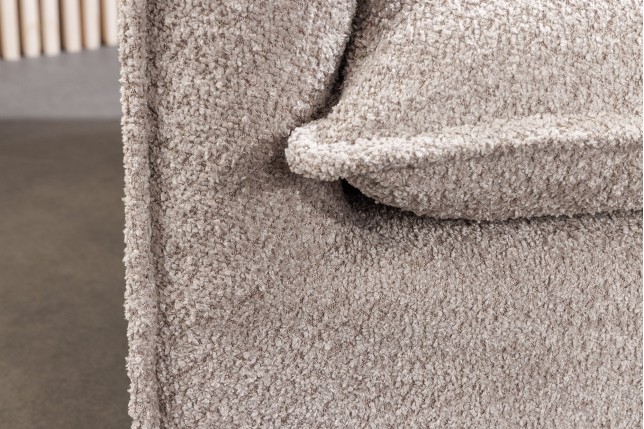 Canapé HEAVEN 3 places bouclé champagne beige 200cm