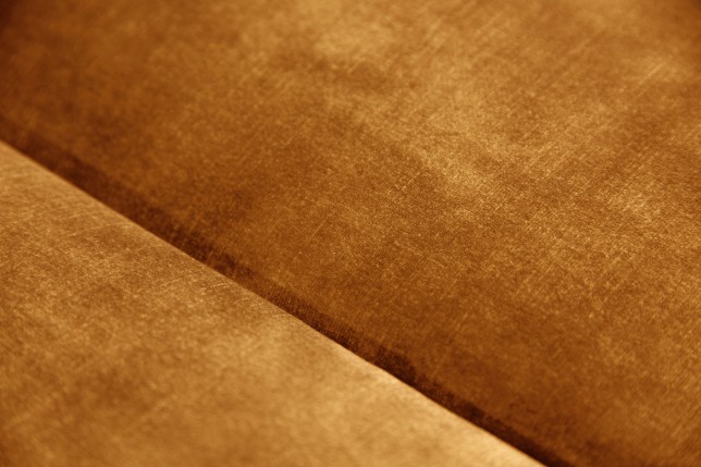 Canapé Chesterfield Modern Barock velours moutarde 3 places