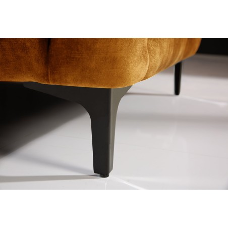 Canapé Chesterfield Modern Barock velours moutarde 3 places