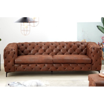 Canapé Chesterfield MODERN BAROCK 3 places Marron 2