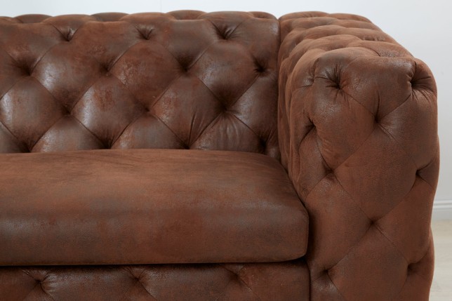 Canapé Chesterfield MODERN BAROCK 3 places Marron