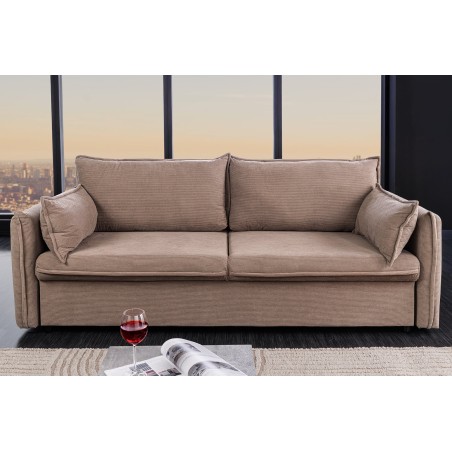 Canapé-lit APARTMENT 215cm taupe avec coffre - 3 places
